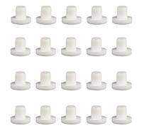 Aoktorkit Lot de 20 bouchons solides en silicone avec trou rond de 5 mm, bouchons d'extrémité pour bouteille, pot, meubles, AOK0314-W-5