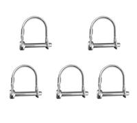 Aoktorkit Lot de 5 goupilles de verrouillage 6 mm x 55 mm avec tige de verrouillage avec arche ronde pour remorques de ferme, pelouse, jardin