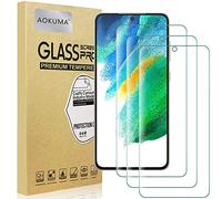 AOKUMA [3-Pack Verre trempé pour Samsung Galaxy S21 FE 5G (Pas pour Samsung Galaxy S21 5G) [0,26 mm] [Extrêmement résistant aux rayures] [HD] Facile à installer Protecteur d'écran
