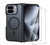 AOKUMA Google Pixel 10 Pro Fold Magnétique Coque pour MagSafe, avec 2 Verre Trempé, Étui Compatible Google Pixel 10 Pro Fold Housse, Mat Translucide Anti-Rayures Arrière