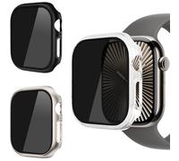 AOKUTDA 3 Pièces PC Coque Compatible avec Apple Watch Series 10 42mm（2024） 30° Anti Spy Privacy avec Protecteur D'écran [Sensible au Toucher] pour iWatch Series 10 42mm-Noir