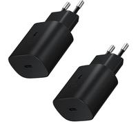 AOKUTDA Lot de 2 chargeurs rapides USB C 25 W pour Samsung Galaxy S24 S23 S22 S21 Plus/FE/Ultra/ S20 Plus, A55/ A54/ A53/ A35/ A15/ A14/ A05s, Z Fold 5/6 5G, Z Flip 6/5 (2 packs, noir)