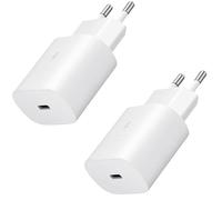 AOKUTDA Lot de 2 chargeurs rapides USB C 25 W pour Samsung Galaxy S24 S23 S22 S21 Plus/FE/Ultra/ S20 Plus, A55/ A54/ A53/ A35/ A15/ A14/ A05s, Z Fold 5/6 5G, Z Flip 6/5 - Blanc