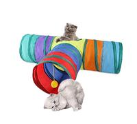 AOKUY Cat Toys Cat Tunnel and Cat Cube Pop Up Collapsible Kitten Indoor Outdoor Toys-Collapsible 3 Way Or 1wayCat Tube- for Cat, Puppy, Kitty, Kitten, Rabbit
