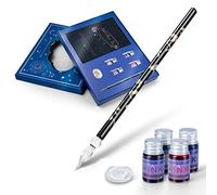 AOKUY Stylo en cristal fait à la main, ensemble de stylos à trempette en verre, comme cadeau de décoration de peinture d'écriture (Constellation)