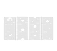 AOKWAWALIY 1 Jeu Autocollants Hauteur Miroir Autocollants Muraux Pour Chambre D'enfants Courbe De Croissance Miroir Mural Toise De Croissance Tableau De Bois Acrylique Image Miroir Tout-