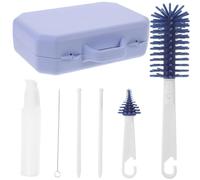 AOKWAWALIY 1 jeu de brosses de nettoyage pour biberons, brosse de nettoyage pour biberon, brosse à tétons, grand biberon de voyage, taille réglable