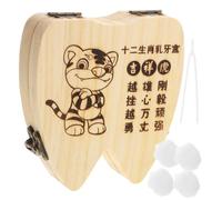 AOKWAWALIY 1 lot de boîtes en bois pour enfants à dents de feuilles caduques - pour les premières dents perdues - Oreiller pour filles et enfants qui changent de dents - de rangement