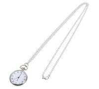 AOKWAWALIY 1 Pc Collier Montre de Poche Collier Homme pendentifs pour Hommes Montre-Bracelet médecin Simple de Poche délicate Suspendue en Alliage Un Verre Silver
