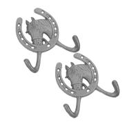 AOKWAWALIY 2 Pièces en fonte cintres support mural en forme de fer à cheval patères en fer à cheval en suspendus serviette de mural brancher