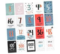 AOKWAWALIY 20 Pièces Photo Carte Commémorative Cartes De Mois De Naissance De Bébé Cartes De Mois De Bébé Cartes D'Âge De Bébé Grossesse Cartes D'Anniversaire Pour Bébé Accessoires De Jalon