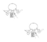 AOKWAWALIY 2pièces Porte-clés Pendentif Outils De Mathématiques Keychain Pour Étudiants Et Enseignants Pour De Mathématiques