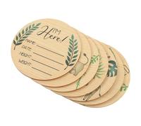 AOKWAWALIY 7 Pièces Plaque D'étape De Bébé Jalon De Bébé Jalon Du Mois De Bébé Carte Jalon Bébé Signe De Bienvenue Pour Bébé Jalon Mensuel De Bébé Bois Accessoires Double Face Nouveau Née