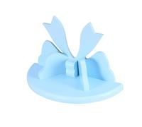 AOKWAWALIY Bibliothèque flottante bleue en bois pour décoration de chambre - Organisateur de salle de bain - Étagère blanche pour mur - Décoration murale blanche - Étagères en cristal - Petite étagère