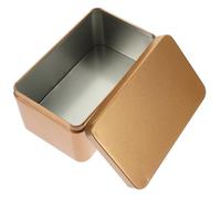 AOKWAWALIY Boîte étui de rangement en fer blanc boite rectangulaire metal décor d'or bonbons de Noël récipient de stockage de feuilles de thé organisateur de maison café décorer menthe Bougie