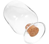 AOKWAWALIY Bouteille assortie porte-allumettes transparent salle de bains porte-allumettes en verre match cloche en verre bouteille cloche en bois contenant tête ronde en bois