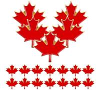 AOKWAWALIY Broche drapeau du Canada en forme de feuille d'érable - En métal - Souvenir pour homme et femme - Pour vêtements, sacs, 2.50X2.40X1.00CM, Fer, Pas de gemme