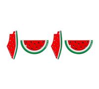 AOKWAWALIY Broche pastèque Palestine 4 pièces Pastèque Émail Pin Palestine Broche Hawaïenne en Forme de Fruit Insigne Pastèque Aiguille de Poitrine Bijoux Pour, 3.20X1.60X1.00CM, Simili cuir, No