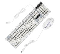 AOKWAWALIY Clavier Ergonimcal Clavier filaire Clavier de jeu Souris Gamng Mouse Gaming Sensation Clavier Clavier Durable Clavier Creative Clavier USB LED Ordinateur Portable Blanc