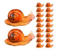 AOKWAWALIY Lot de 20 figurines d'escargot en résine - Modèles de décoration de bureau - Artisanat en résine - Figurines d'animaux de jardin - Figurines d'escargots miniatures - Décoration de scène