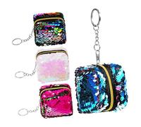 AOKWAWALIY Lot de 20 porte-monnaie pour enfants - Mini portefeuille portable - Pour fête - Porte-monnaie à paillettes - Porte-monnaie à paillettes - Mini portefeuille, Comme sur la photo x 4 pièces,