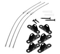 AOKWAWALIY Lot de 3 dispositifs anti-chute pour meubles, ancrages muraux, sangles de harnais, sangles de harnais, sangles de sécurité, sangles de sécurité pour bébé, en acier inoxydable