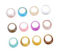 AOKWAWALIY Lot de 36 bagues en résine - Unisexe - Bague décorative pour femme - Bague tendance - Bague de connexion en résine, 3.00X2.50X1.20CM, résine, Aucune pierre précieuse