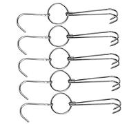 AOKWAWALIY Lot De 5 Crochets En Acier Inoxydable Pour Rôtisserie Crochets Doubles Pour Canard Rôti Poulet Oie Pigeon Idéal Pour Barbecue Et Suspension De Viande