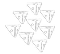 AOKWAWALIY Lot de 8 boucles de fixation pour vitrine - Mini charnière triangulaire - Support à angle droit - Petit support d'étagère transparent - Accessoires d'angle en acrylique