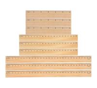 AOKWAWALIY Lot de 9 règles en bois pour le travail du bois - Adorables règles en bois - Échelle de dessin pratique - Pour l'architecture - Rapporteur domestique pour enfant