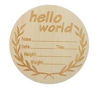 AOKWAWALIY Panneau En Bois Naissance Bébé Décor De Crèche Fille Signe De Nom De Bébé Signe De Naissance Infantile Disques Jalons Tout-petit Signe De Bienvenue Rond Contreplaqué De Tilleul