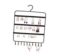 AOKWAWALIY porte-boucles d'oreilles mural support de rangement mural support rangement mural jewelry organizer support de boucles d'oreilles rangement boucles d'oreilles porte-bijoux Black