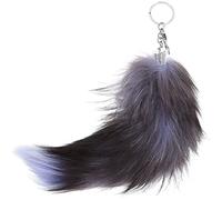 AOKWAWALIY Porte-Clés Queue de Renard Réaliste Fausse Queue D'animal Porte-Clés Queue Pelucheuse Pendentif Animaux