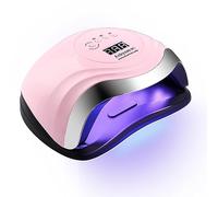 Aokyom Lampe UV Sèche Ongles, Lampes à Ongles Professionnel,Séchage Rapide 4 Minuterie de 10s/30s/60s/99s,36 LEDs, Grand LCD Ecran Base Démontable (Fantasy-Pink Silver)