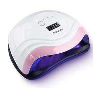 Aokyom Lampe UV Sèche Ongles, Lampes à Ongles Professionnel,Séchage Rapide 4 Minuterie de 10s/30s/60s/99s,36 LEDs, Grand LCD Ecran Base Démontable (Classic-White Pink)