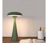 AoLa Lampe de table champignon Applique de table LED rechargeable avec Touch Dimmable 3000K-6000K Mushroom Lampe Lampe de chevet sans fil rechargeable Moderne champignon design déco veilleuse,Vert
