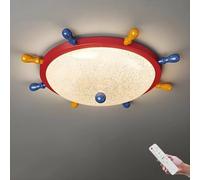 AoLa Plafonnier LED chambre d'enfant style nautique moderne et créatif dimmable avec télécommande rond style cartoon filles/garçons éclairage de plafond pour chambre de bébé salon salle à manger