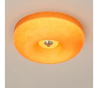 AoLa Plafonnier rond rétro orange lampe LED de style Mid Century 3 températures de couleur 3000K/4500K/6000K lampe de plafond avec abat-jour orange lampe donut pour le salon la chambre à coucher
