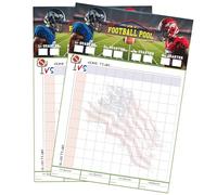 Aolamegs Lot de 2 carrés de football 2026, affiches de piscine de football pour grands jeux, essentiels de fête pour hayon, 100 grilles, 48,3 x 71,1 cm
