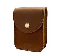 aolaso Etui à Cartes à Jouer en Cuir de Vachette, Etui à Cartes à Jouer à Un Seul Jeu avec Clip pour Hommes Mini Sac à Taille Vintage