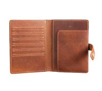 aolaso Étui de passeport pour hommes et femmes - En cuir véritable - Blocage RFID - Avec compartiments pour cartes