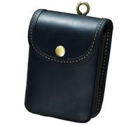 aolaso Pochette holster, sac banane EDC en cuir durable pour pièces de monnaie, clés de voiture, écouteurs, étui en cuir à double plateau pour cartes de poker et de pont