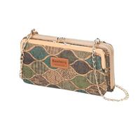 aolaso Portefeuille en liège, Portefeuille Femme Pochette à Fermeture éclair Sac à bandoulière pour téléphone Moins de 6,5 Pouces (Liège-Style 3)