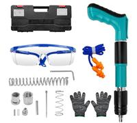 Aolawco Kit de cloueuse à béton - 5 vitesses - Amovible - Manuel en acier - Pour installation de plafond/fixation/masquage de fils - Amovible et nettoyable - Sans fil - Vert