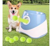 Aolawco Lanceur de balles automatique, Machine lance-balles pour chien avec 6 balles de tennis de 5,1 cm, peut lancer de 3 à 9 m, machine interactive pour chiens de petite et moyenne taille