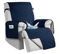 aolceth Housse de fauteuil de télévision 100 % étanche pour fauteuil relax - Antidérapant - 1 place - Avec poches - Protection de meubles