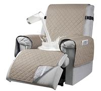 aolceth Housse de fauteuil pour fauteuil TV - Imperméable - Avec poches et accoudoirs - Housse de fauteuil 1 place - Antidérapante - Pour protection des meubles