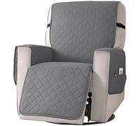 aolceth Housse de fauteuil relax avec accoudoirs et poches, anti-taches, solide, lavable, pour animaux de compagnie, chiens, chats