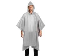 Aolegoo Poncho Pluie, 2 Poncho Imperméable, Poncho EVA Réutilisable, Adulte Unisexe, Camping, Voyage, Activités de Plein Air, Taille Unique (Gris)
