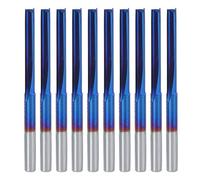 Aolidsive 10 Pièces Fraise Droite à 2 Cannelures Outil en Carbure cémenté pour Bois MDF Acrylique PVC Mousse EVA Poignée de 3,175 Mm Légère Haute dureté pour les Projets de Travail du Bois et de